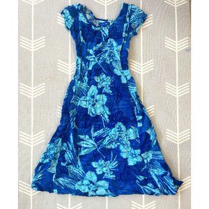 Vintage Jams World Dress Blue Floral (SMALL)